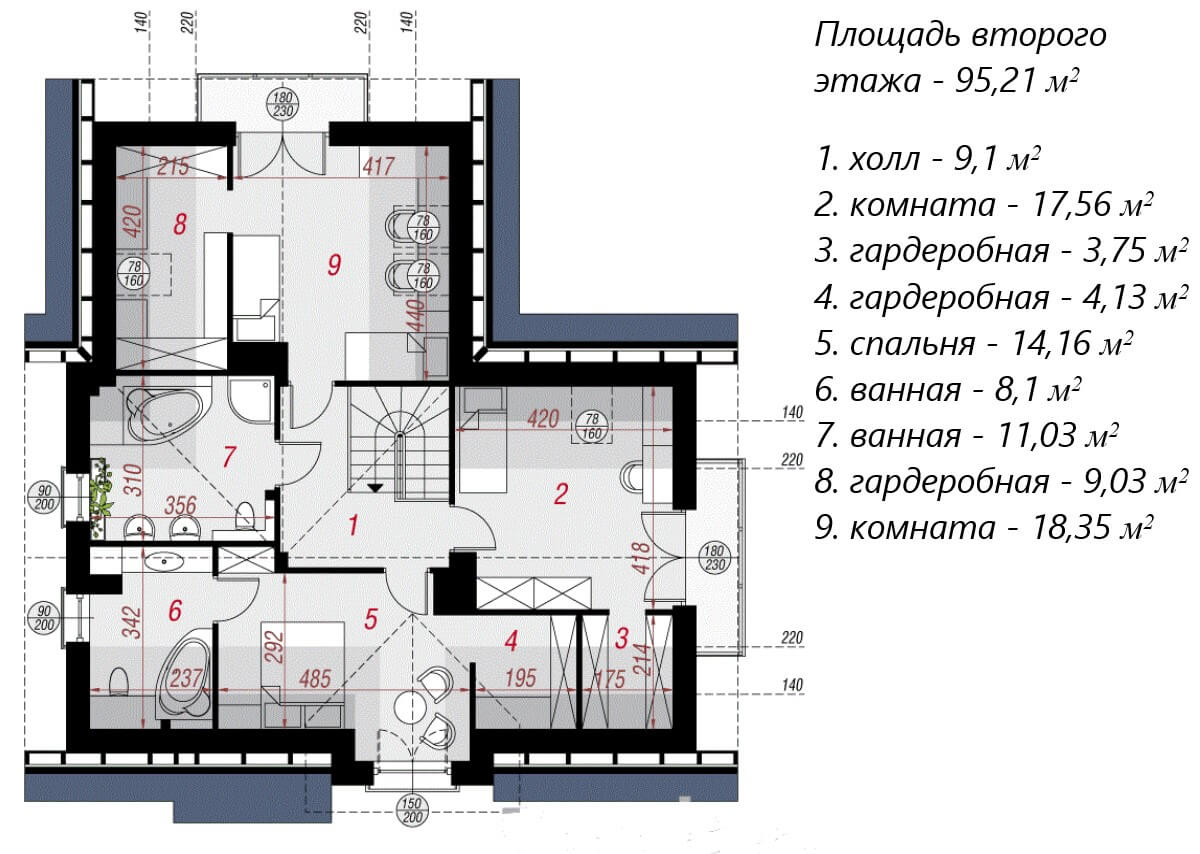 план второго этажа